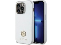 Guess Strass Metal Logo case for iPhone 15 Pro - silver Guess Strass Metal Logo case for iPhone 15 Pro - silver