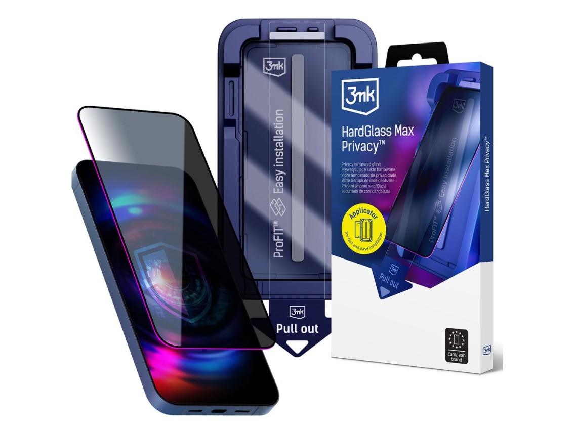 Cristal templado 9H con filtro de privacidad HardGlass Max de 3 mk para Apple iPhone 14 Pro