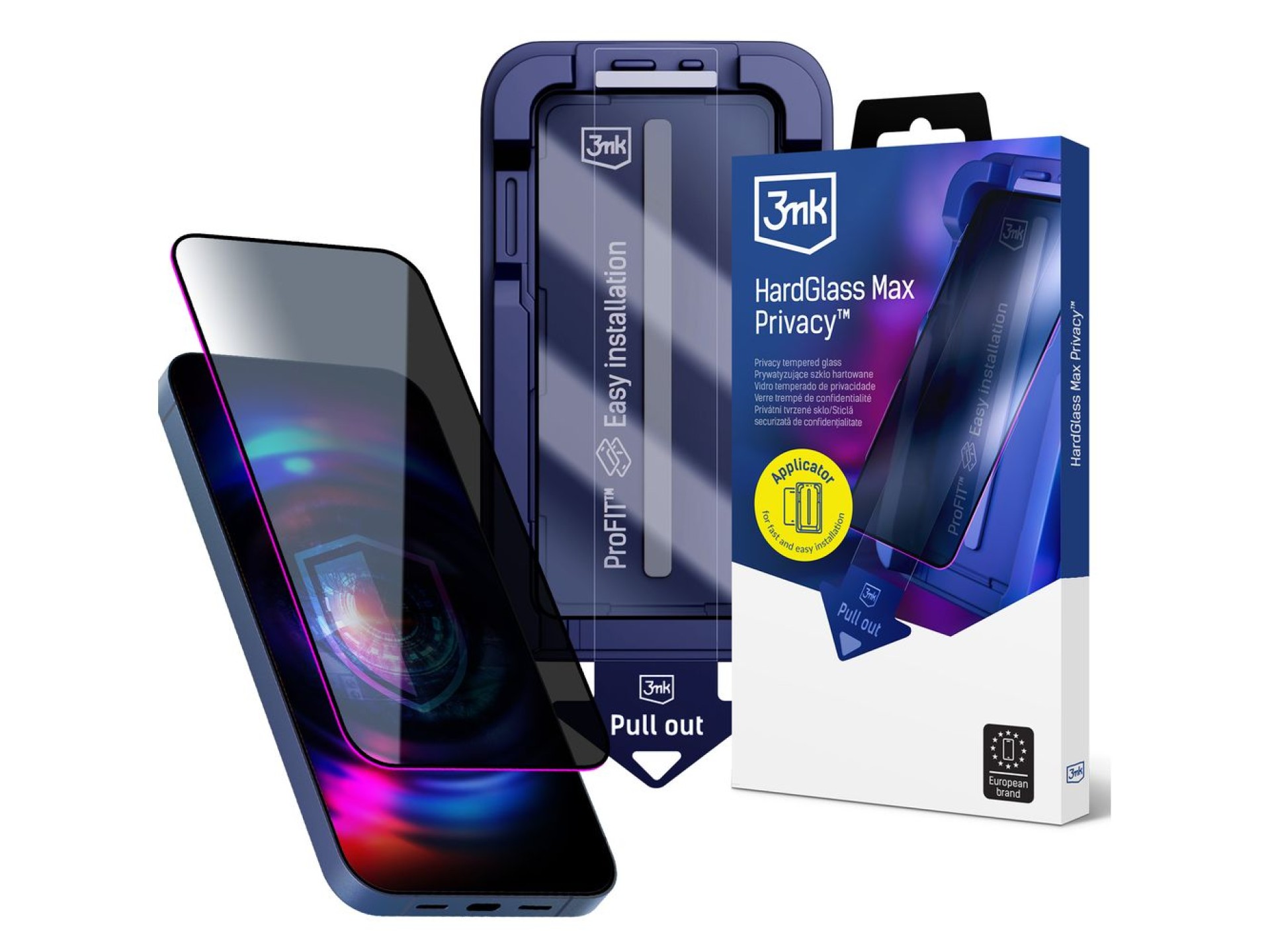 Cristal templado 9H con filtro de privacidad HardGlass Max de 3 mk para iPhone 17 Pro Max