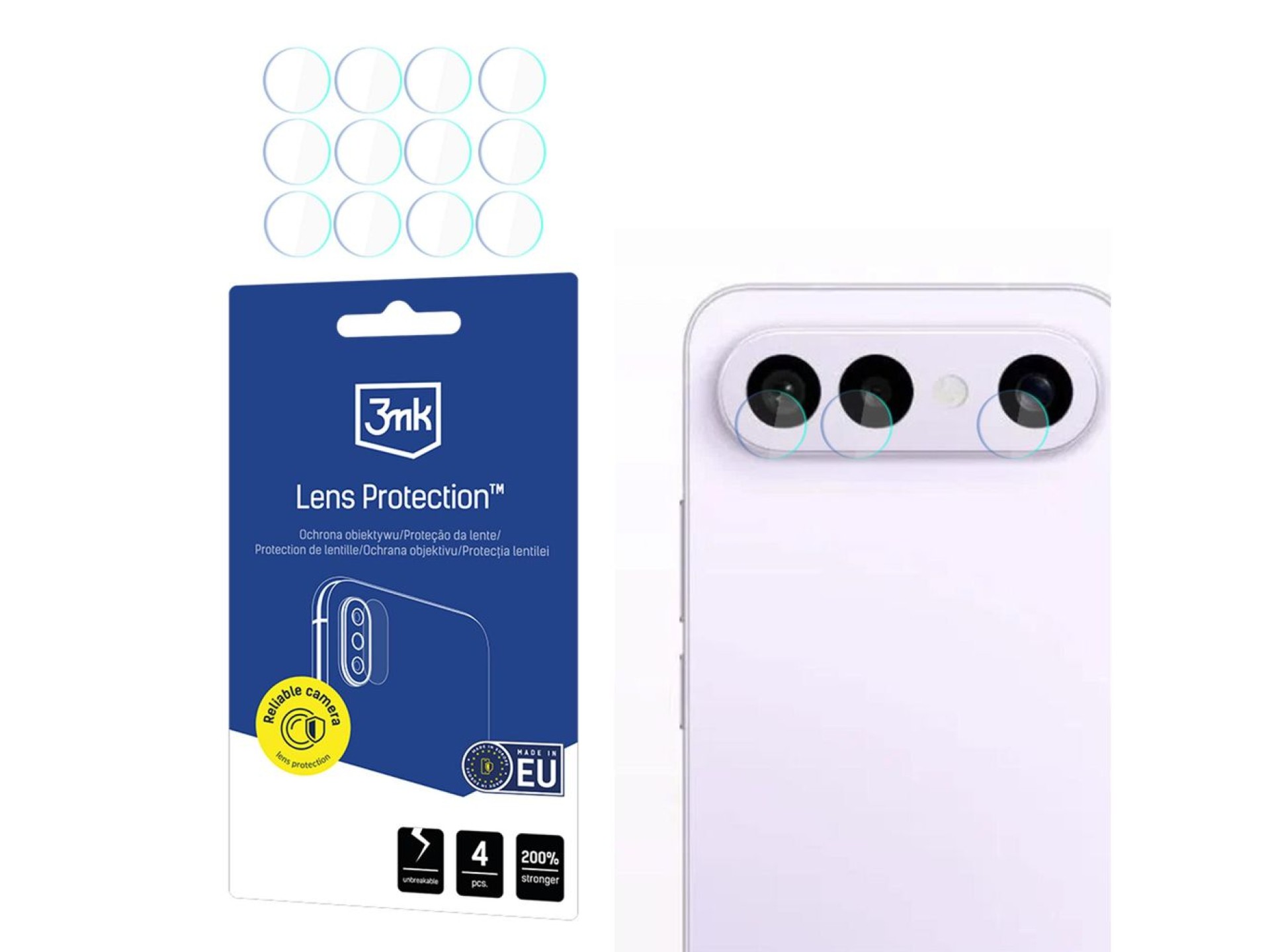 Cristal híbrido para lente de cámara 3mk Protección de lente para Vivo X300 FE