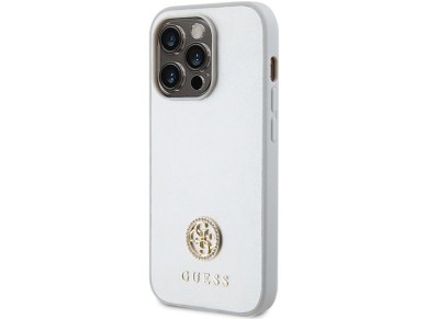 Guess Strass Metal Logo case for iPhone 15 Pro - silver Guess Strass Metal Logo case for iPhone 15 Pro - silver