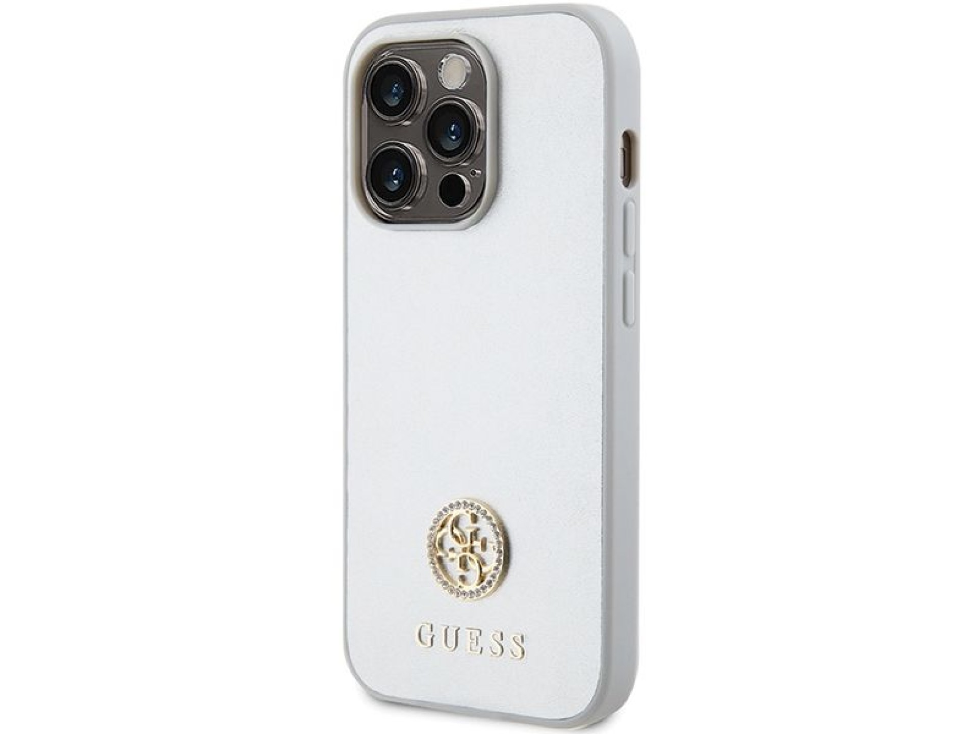 Guess Strass Metal Logo case for iPhone 15 Pro - silver