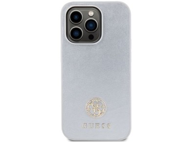 Guess Strass Metal Logo case for iPhone 15 Pro - silver Guess Strass Metal Logo case for iPhone 15 Pro - silver