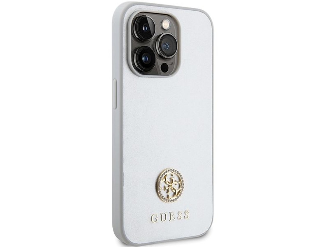 Guess Strass Metal Logo case for iPhone 15 Pro - silver
