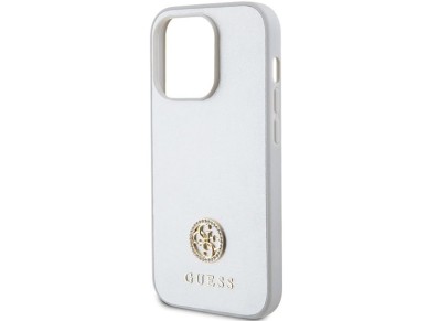 Guess Strass Metal Logo case for iPhone 15 Pro - silver Guess Strass Metal Logo case for iPhone 15 Pro - silver