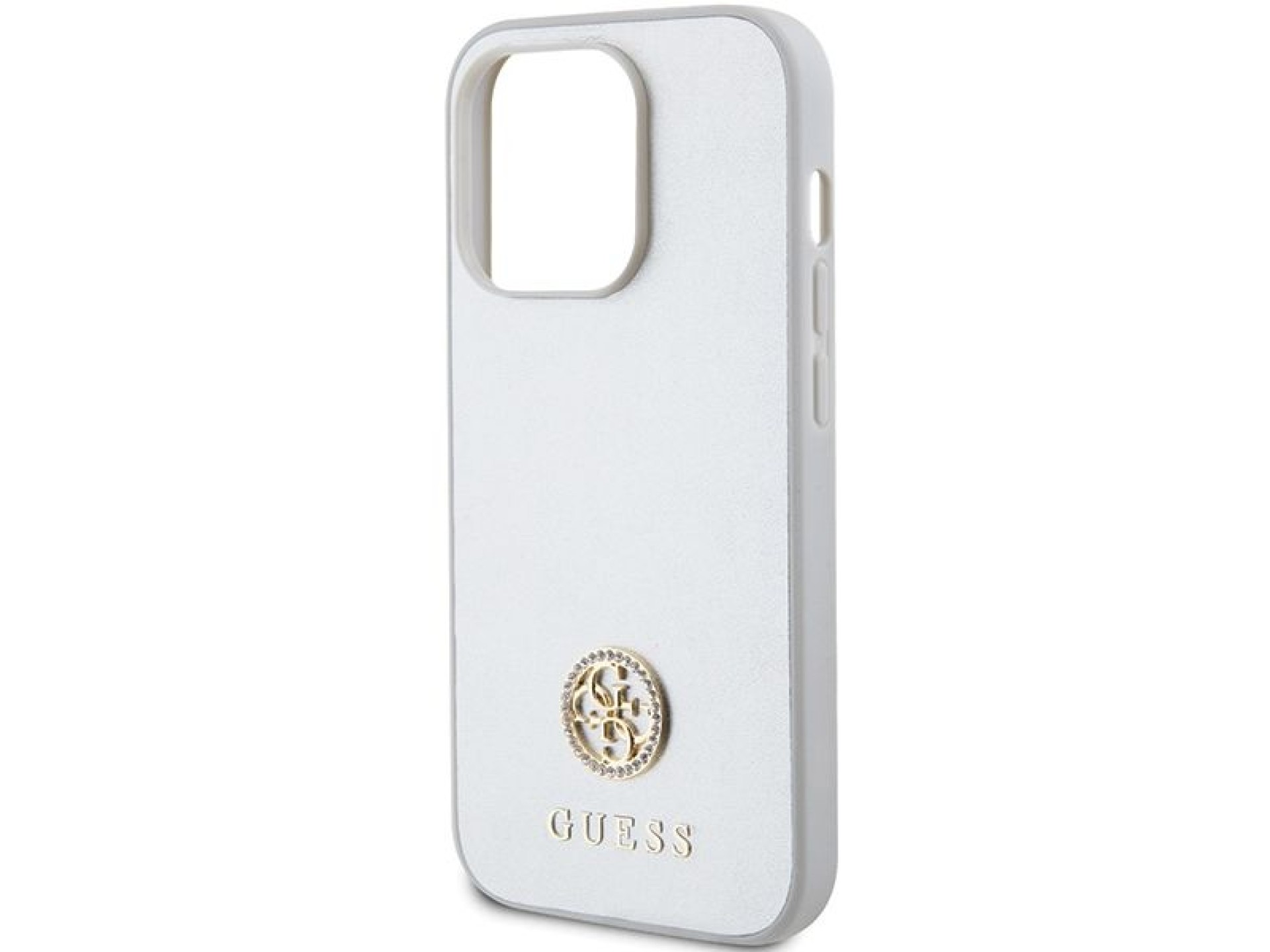 Guess Strass Metal Logo case for iPhone 15 Pro - silver