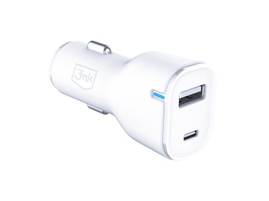 Cargador de coche 3mk 20W PD3.0 QC 3.0 USB 1A1C - Blanco Cargador de coche 3mk 20W PD3.0 QC 3.0 USB 1A1C - Blanco