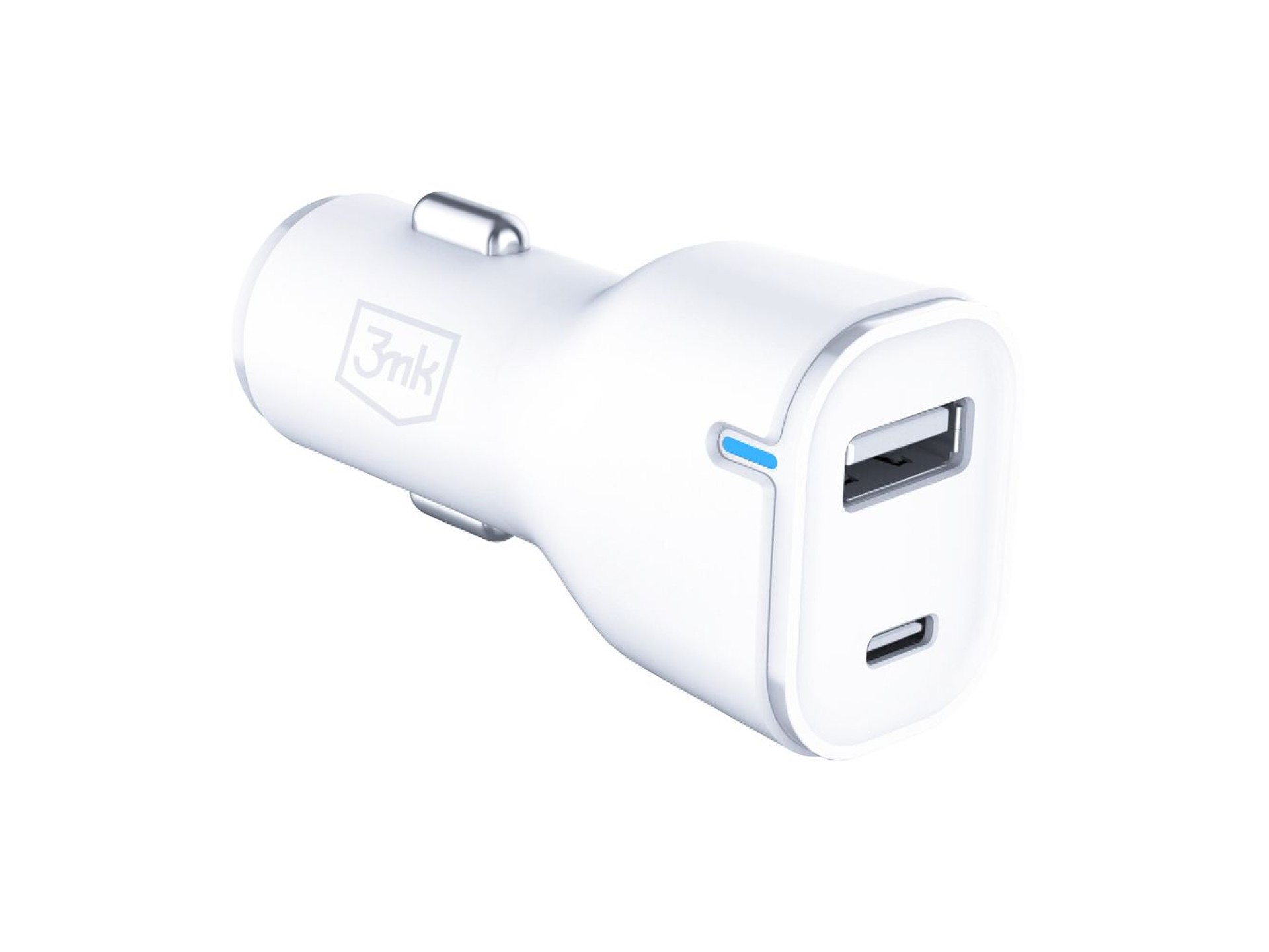 Cargador de coche 3mk 20W PD3.0 QC 3.0 USB 1A1C - Blanco