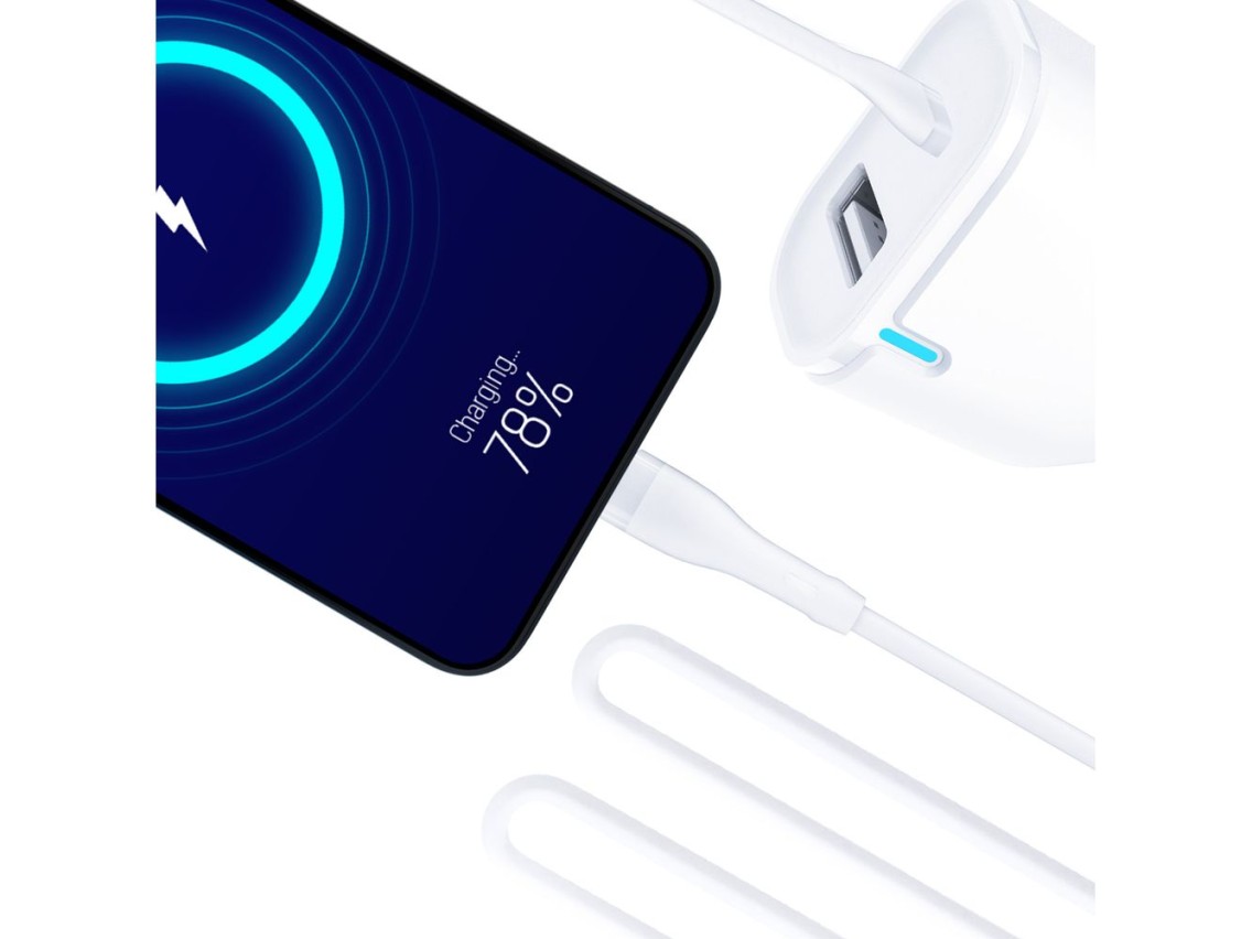 Cargador de coche 3mk 20W PD3.0 QC 3.0 USB 1A1C - Blanco
