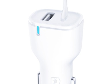 Cargador de coche 3mk 20W PD3.0 QC 3.0 USB 1A1C - Blanco Cargador de coche 3mk 20W PD3.0 QC 3.0 USB 1A1C - Blanco