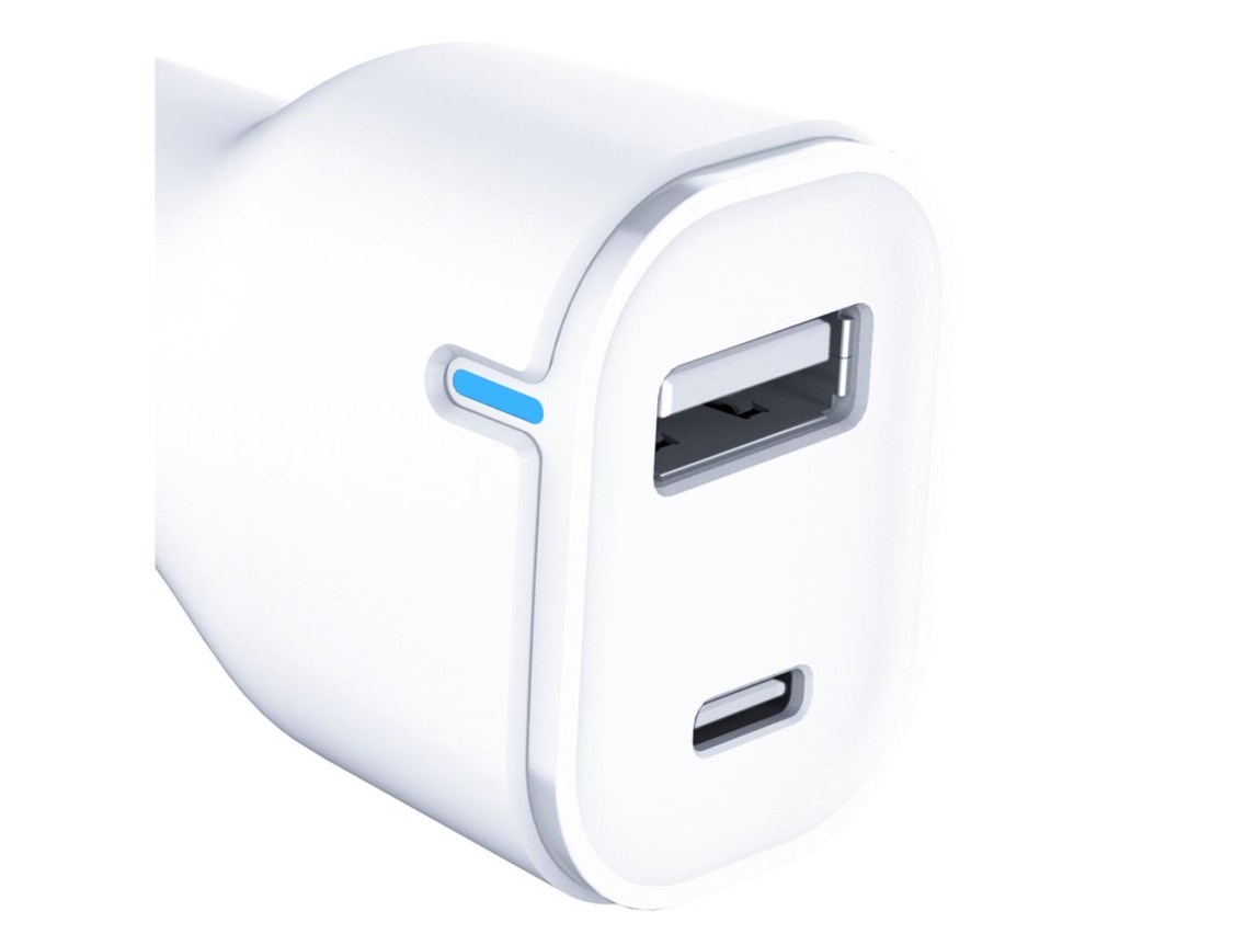Cargador de coche 3mk 20W PD3.0 QC 3.0 USB 1A1C - Blanco