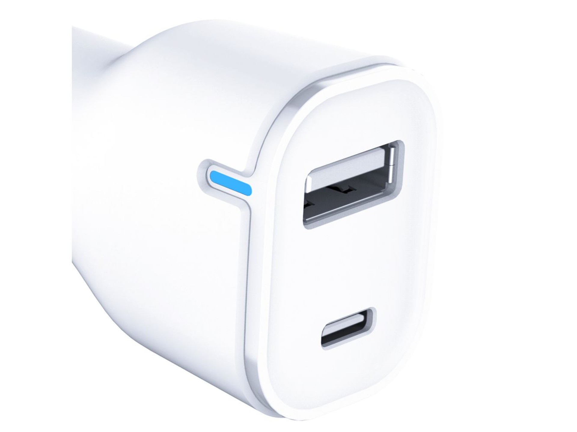 Cargador de coche 3mk 20W PD3.0 QC 3.0 USB 1A1C - Blanco