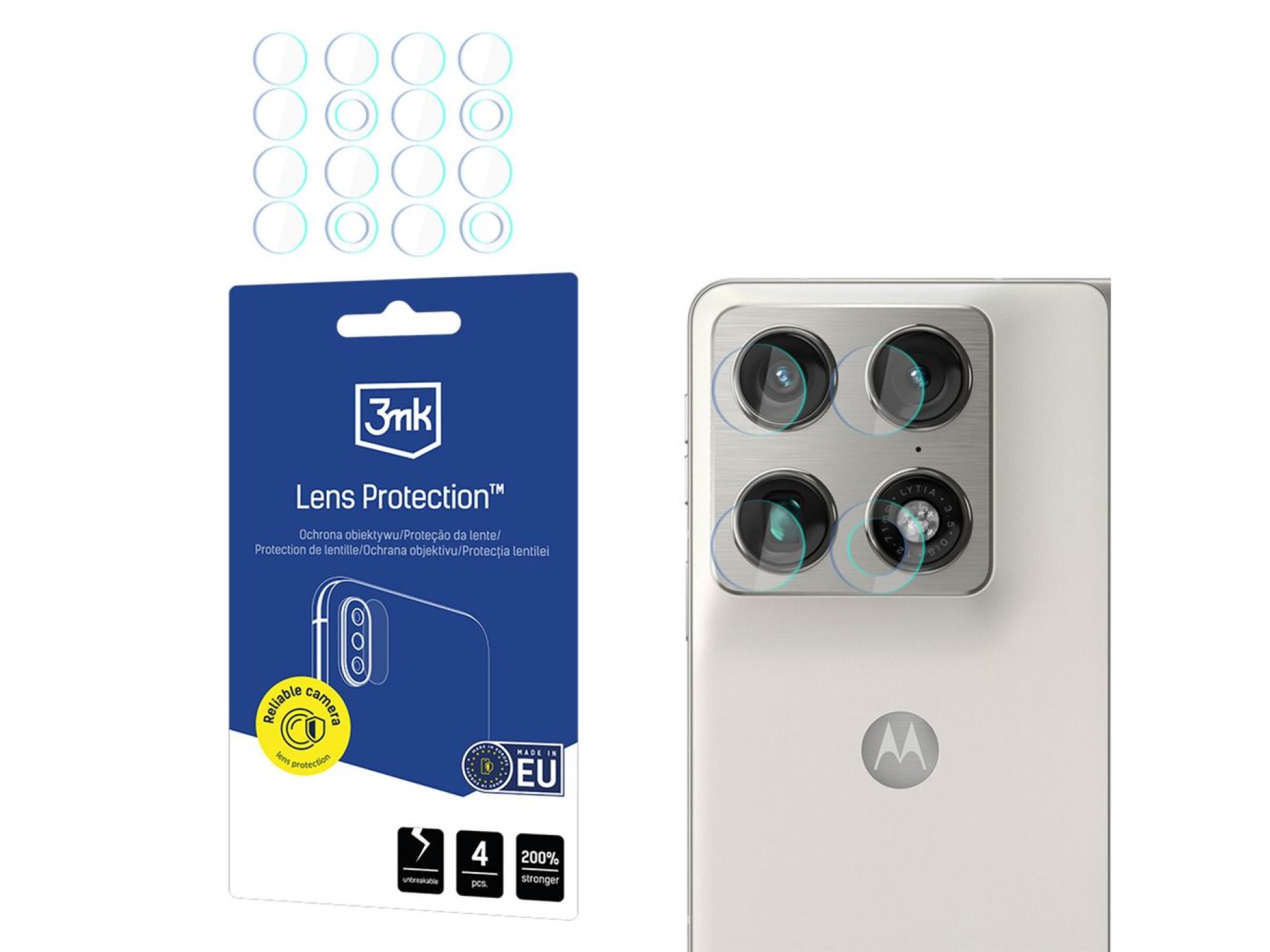 Protección de lente híbrida 3mk para lente de cámara Motorola Razr Fold