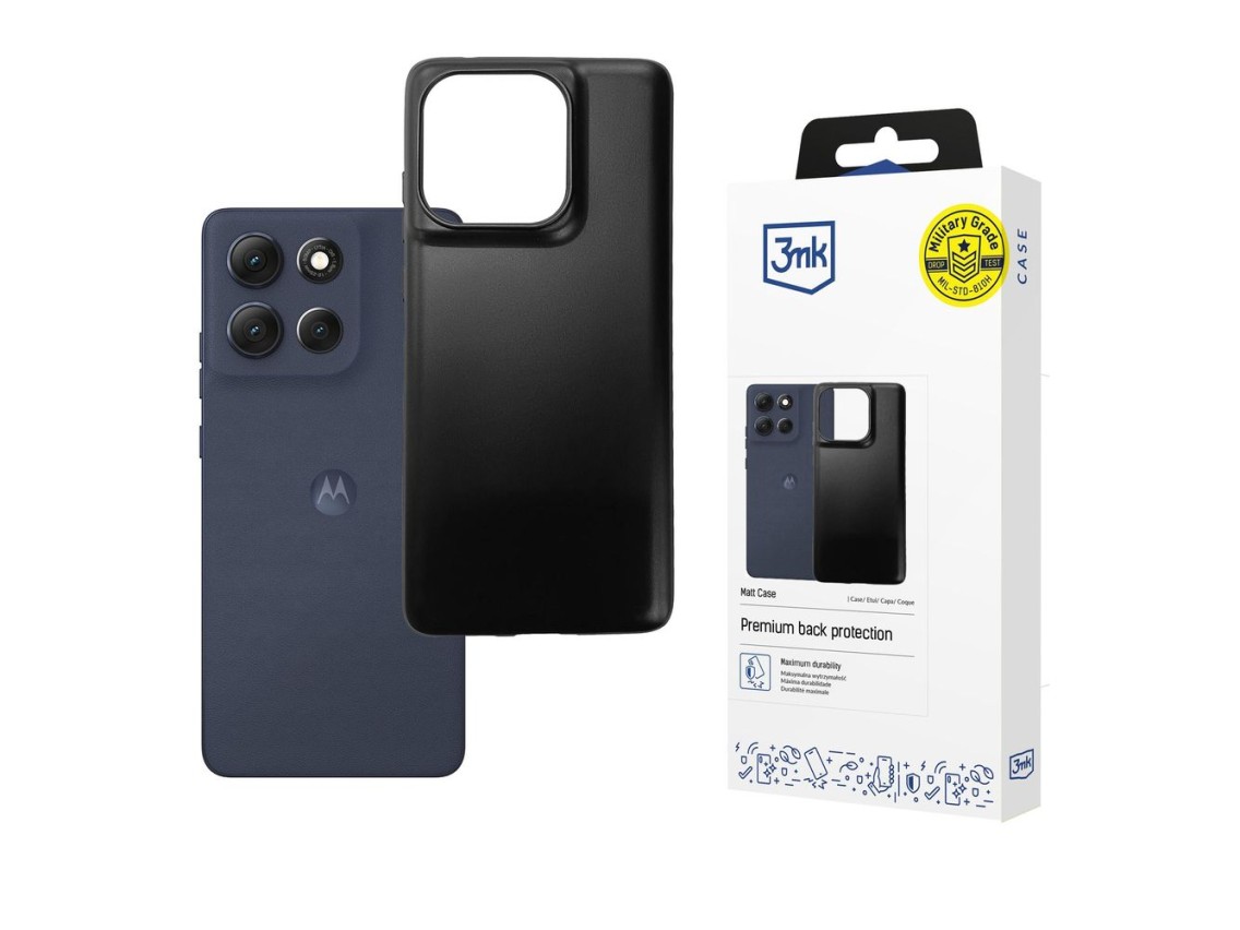 3mk Matt Case for Motorola Moto G86 Power - Black