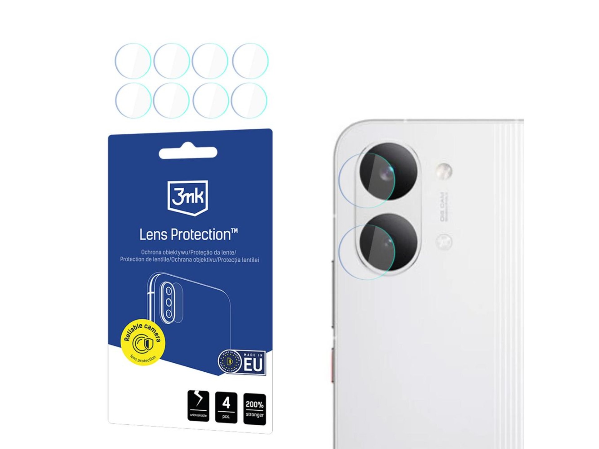 Lente de protección híbrida 3mk para la cámara Xiaomi Poco X8 Pro Max