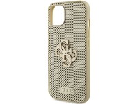 Capa Guess Perforated 4G Glitter para iPhone 15 - dourada