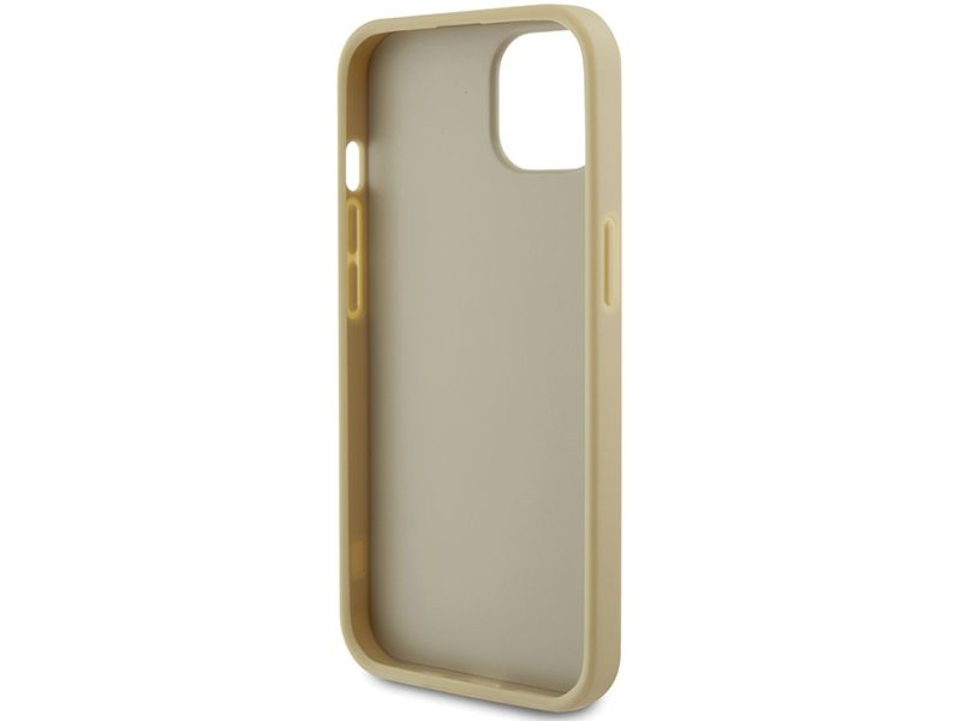 Capa Guess Perforated 4G Glitter para iPhone 15 - dourada