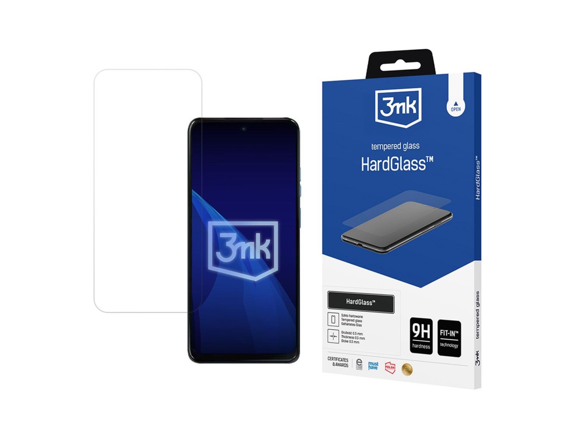 Película de vidro temperado 3mk HardGlass para Motorola Moto G17 / G17 Power