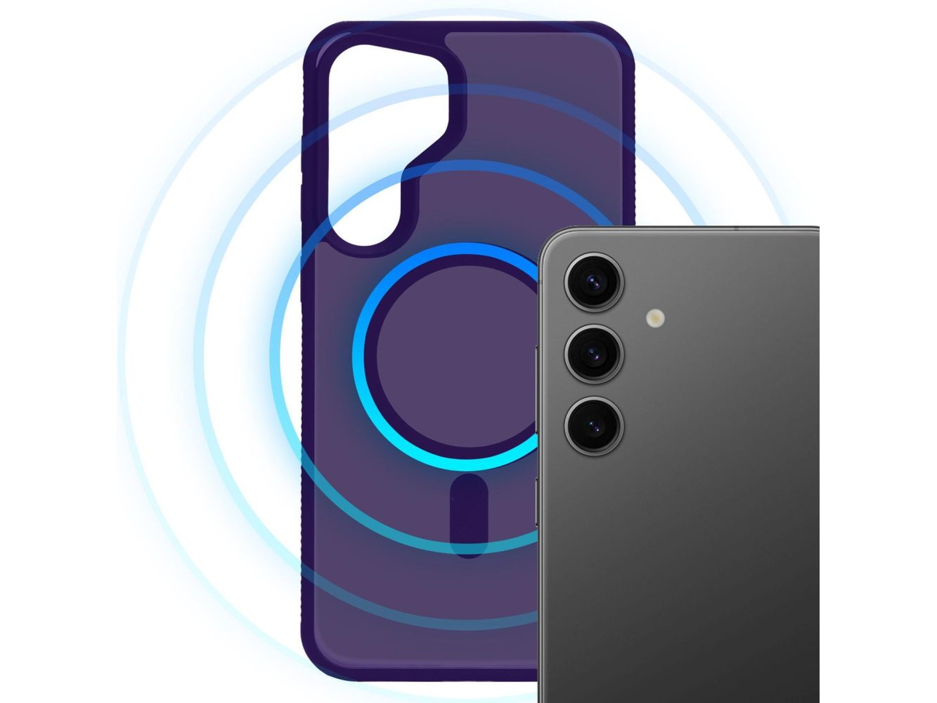 Funda MagCase 3mk Smoke para Samsung Galaxy S25 - Morada