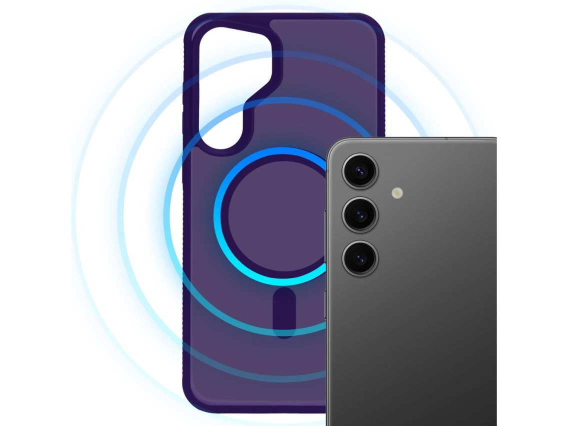 Funda MagCase 3mk Smoke para Samsung Galaxy S25 - Morada