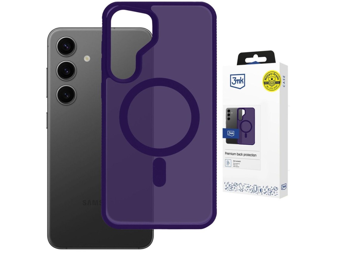 Funda MagCase 3mk Smoke para Samsung Galaxy S25 - Morada