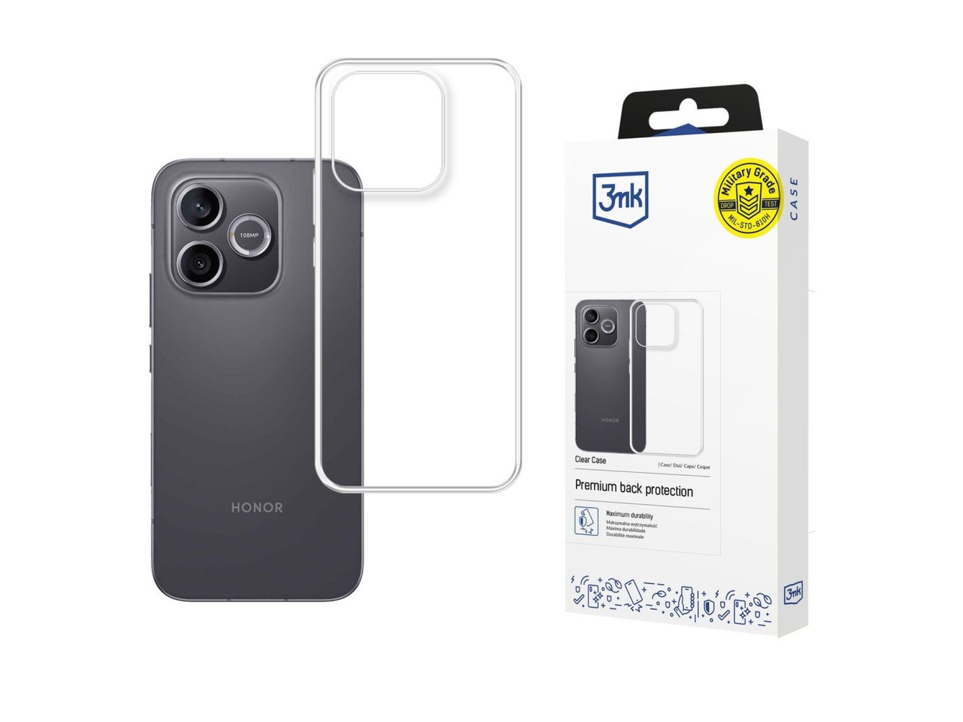 Capa transparente 3mk para Honor 600 Lite - transparente