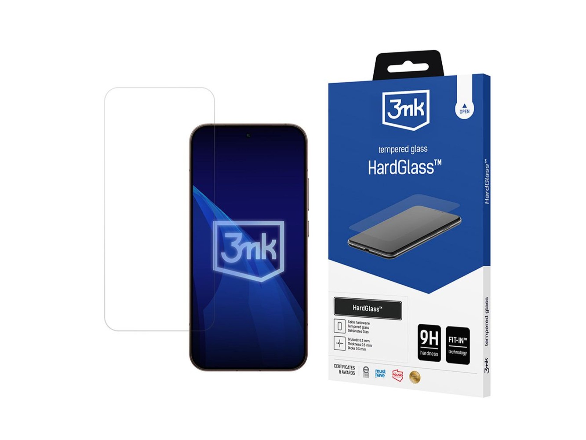 Película de vidro temperado 3mk HardGlass para Oppo Reno 15 5G (CPH2825)