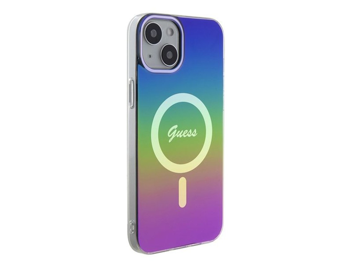 Capa Guess IML Iridescent MagSafe para iPhone 15/14/13 de 6,1" - multicolorida