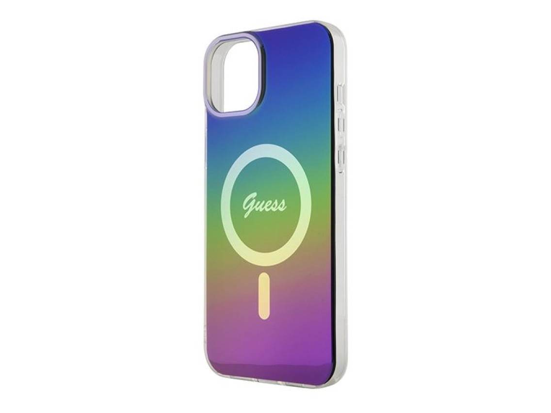 Capa Guess IML Iridescent MagSafe para iPhone 15/14/13 de 6,1" - multicolorida