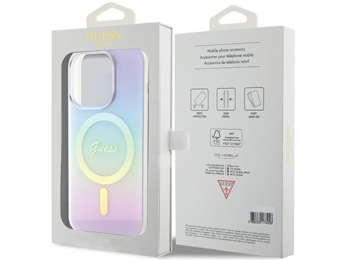 Guess GUHMP15LHITSU iPhone 15 Pro 6.1" purple/purple hardcase IML Iridescent MagSafe