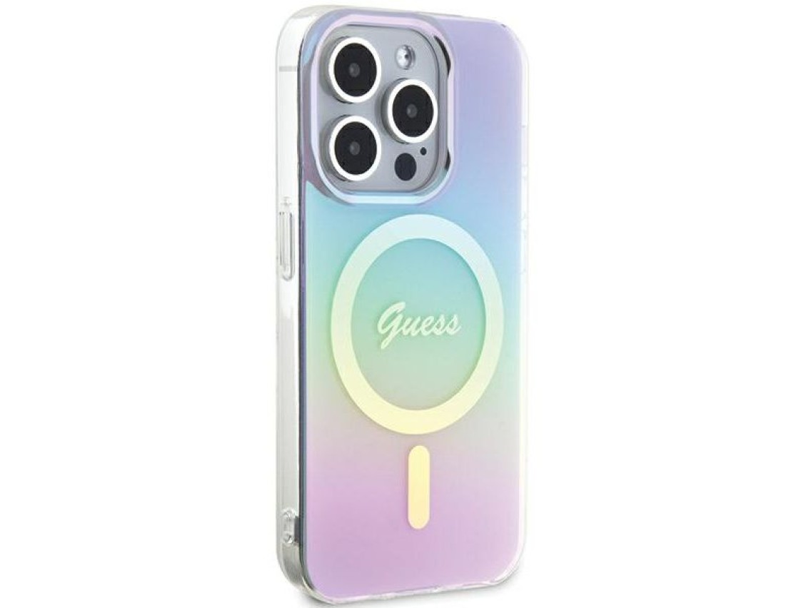 Funda r�gida Guess GUHMP15XHITSU para iPhone 15 Pro Max de 6,7" color morado/morado, con aislamiento