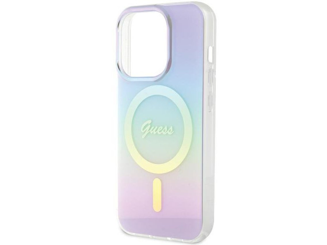 Funda r�gida Guess GUHMP15XHITSU para iPhone 15 Pro Max de 6,7" color morado/morado, con aislamiento