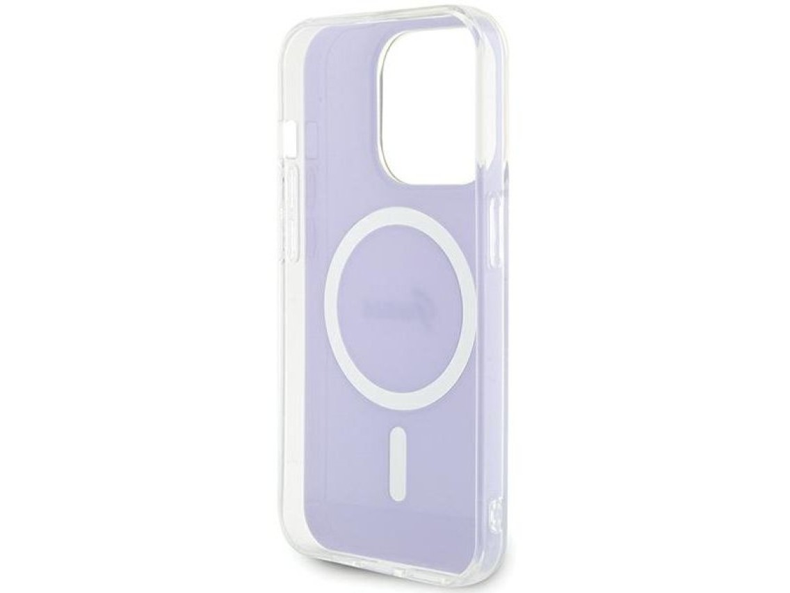 Funda r�gida Guess GUHMP15XHITSU para iPhone 15 Pro Max de 6,7" color morado/morado, con aislamiento