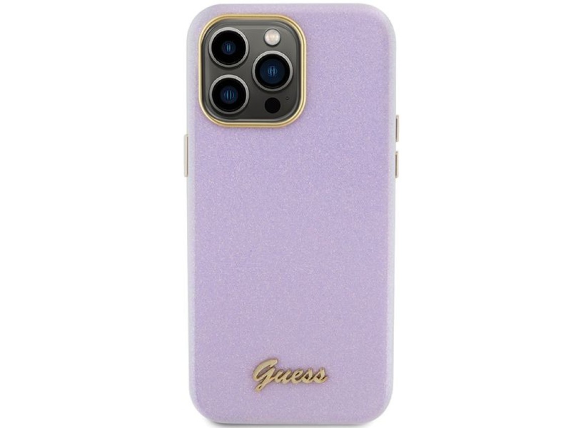Capa Guess Glitter Glossy Script para iPhone 15 Pro - lil�s