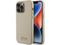 Capa Guess Glitter Glossy Script para iPhone 15 Pro Max - dourada Capa Guess Glitter Glossy Script para iPhone 15 Pro Max - dourada