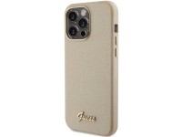 Capa Guess Glitter Glossy Script para iPhone 15 Pro Max - dourada Capa Guess Glitter Glossy Script para iPhone 15 Pro Max - dourada