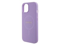 Funda Guess Saffiano MagSafe para iPhone 15 Plus - morado