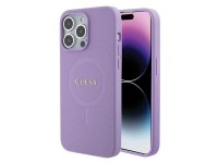 Capa Guess Saffiano MagSafe para iPhone 15 Pro - roxa Capa Guess Saffiano MagSafe para iPhone 15 Pro - roxa