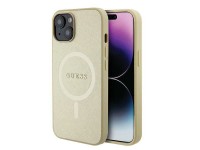 Guess GUHMP15MPSAHMCB iPhone 15 Plus 6.7" gold/gold hardcase Saffiano MagSafe Guess GUHMP15MPSAHMCB iPhone 15 Plus 6.7" gold/gold hardcase Saffiano MagSafe