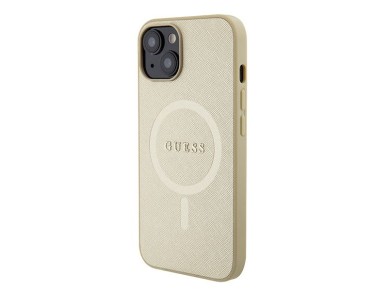 Guess GUHMP15MPSAHMCB iPhone 15 Plus 6.7" gold/gold hardcase Saffiano MagSafe Guess GUHMP15MPSAHMCB iPhone 15 Plus 6.7" gold/gold hardcase Saffiano MagSafe