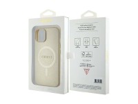 Guess GUHMP15MPSAHMCB iPhone 15 Plus 6.7" gold/gold hardcase Saffiano MagSafe Guess GUHMP15MPSAHMCB iPhone 15 Plus 6.7" gold/gold hardcase Saffiano MagSafe