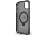 Guess Ring Stand Script Glitter MagSafe case for iPhone 11 / Xr - black Guess Ring Stand Script Glitter MagSafe case for iPhone 11 / Xr - black