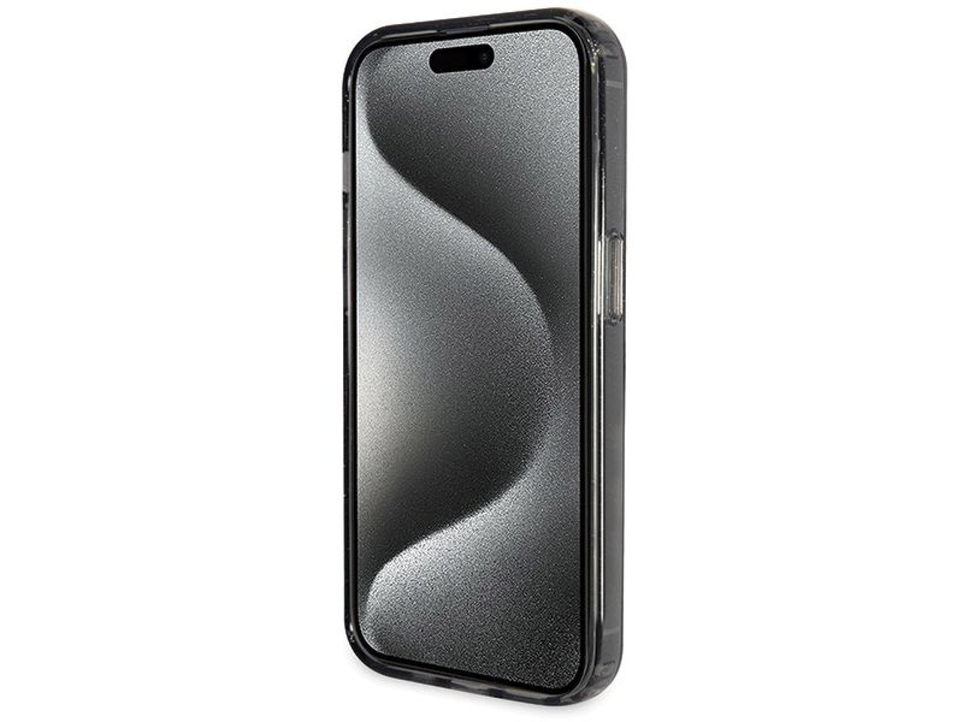 Guess Ring Stand Script Glitter MagSafe case for iPhone 13 Pro / 13 - black