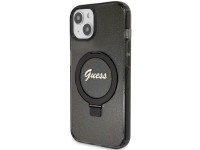 Guess Ring Stand Script Glitter MagSafe Case for iPhone 15 Plus / 14 Plus - Black Guess Ring Stand Script Glitter MagSafe Case for iPhone 15 Plus / 14 Plus - Black
