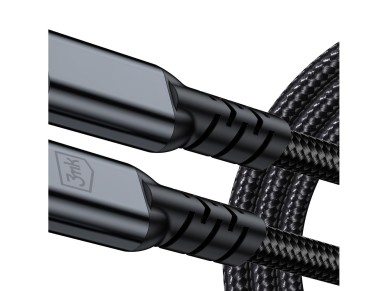Cable 3mk Hyper N-SERIES Thunderbolt 4 USB-C / USB-C 1m 48V/5A 40Gb/s 240W 8K60Hz - negro