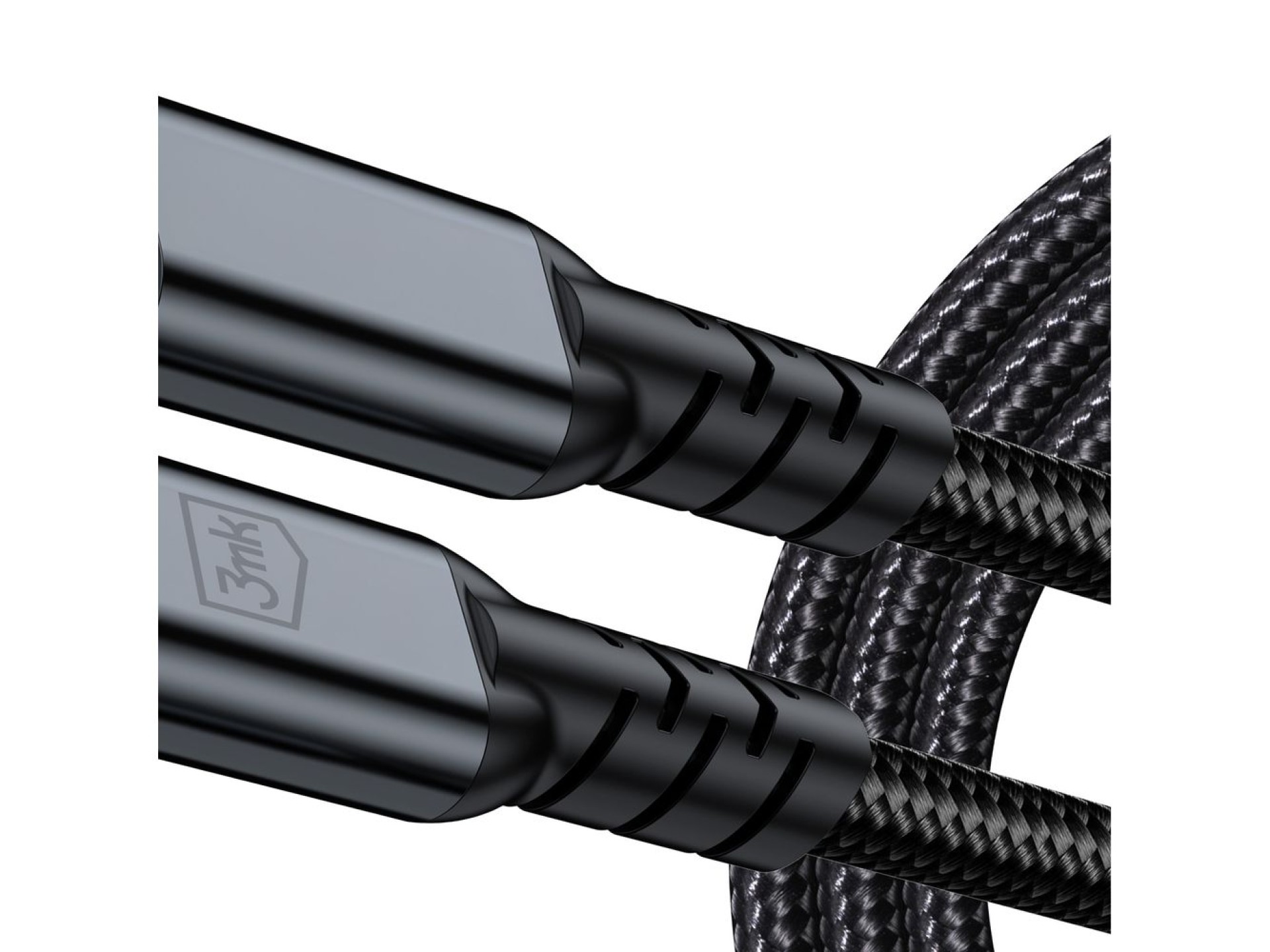 Cable 3mk Hyper N-SERIES Thunderbolt 4 USB-C / USB-C 1m 48V/5A 40Gb/s 240W 8K60Hz - negro