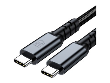 Cable 3mk Hyper N-SERIES Thunderbolt 4 USB-C / USB-C 1m 48V/5A 40Gb/s 240W 8K60Hz - negro