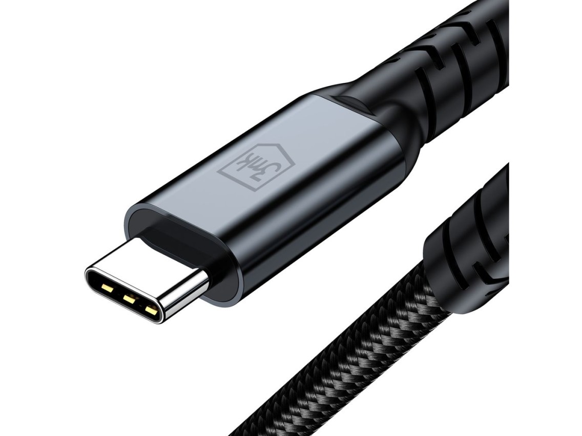 Cable 3mk Hyper N-SERIES Thunderbolt 4 USB-C / USB-C 1m 48V/5A 40Gb/s 240W 8K60Hz - negro