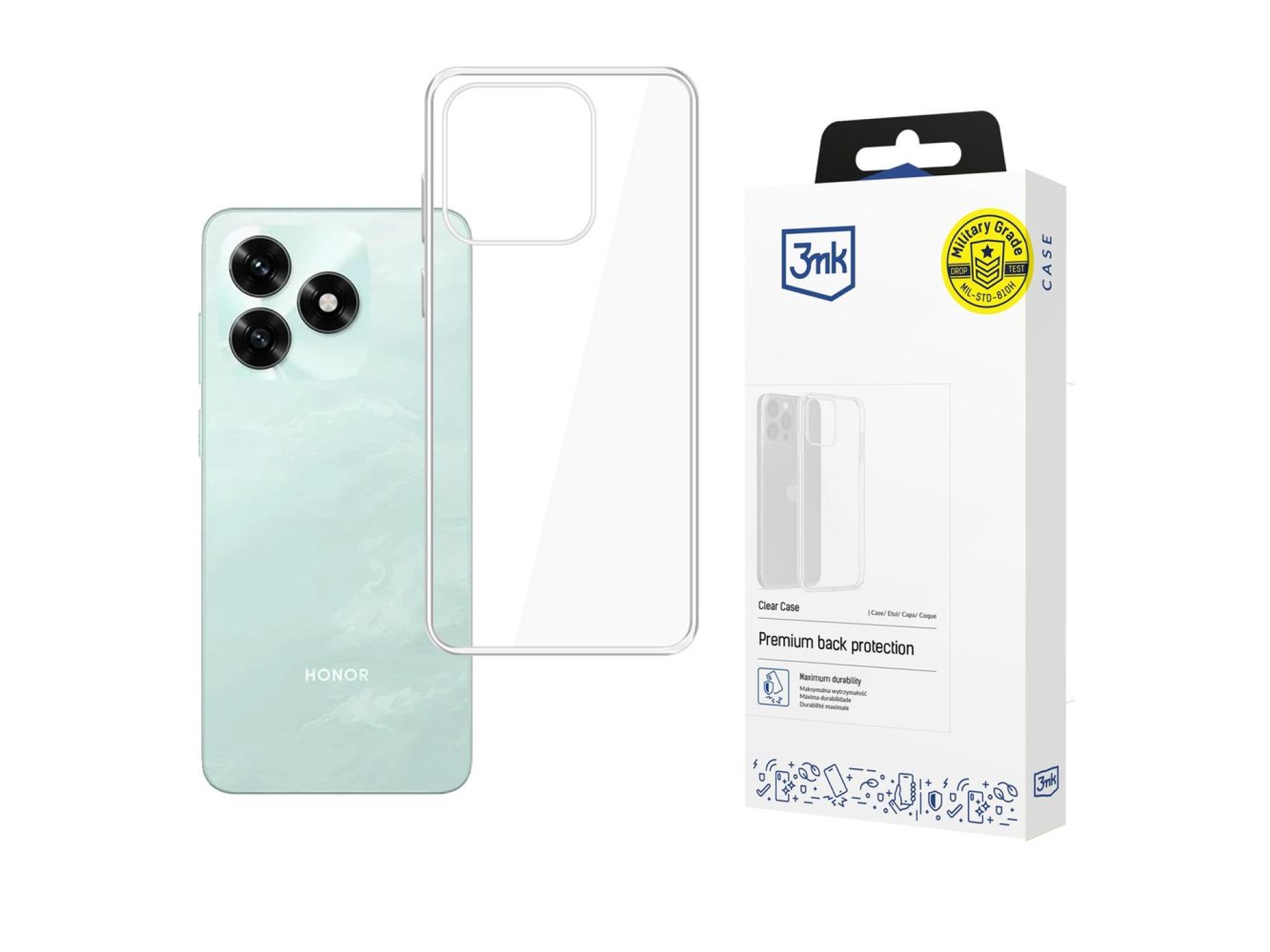 Capa transparente 3mk para Honor X5C Plus 4G - transparente