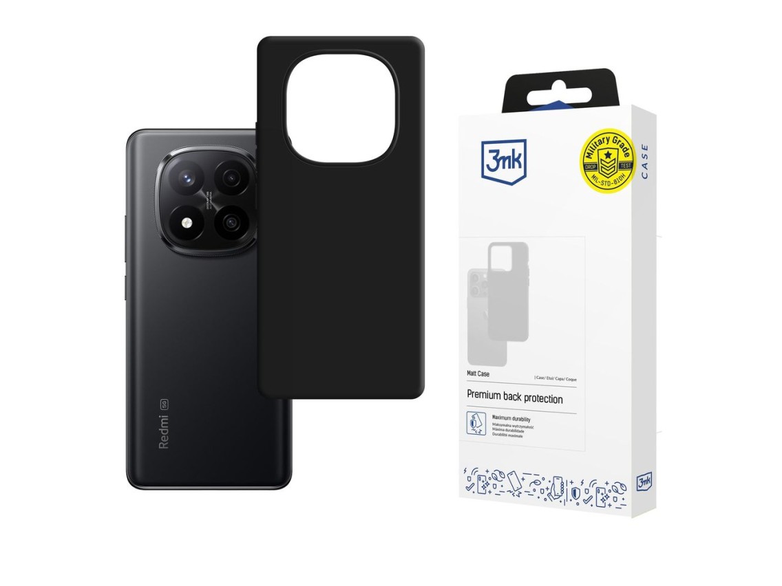 3mk Matt Case for Xiaomi Redmi Note 15 Pro - black